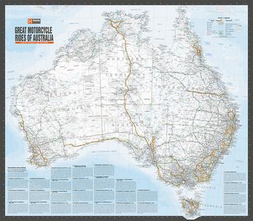 Hema Australia Motorcycle Atlas with 200 Top Rides. Full map of Australia