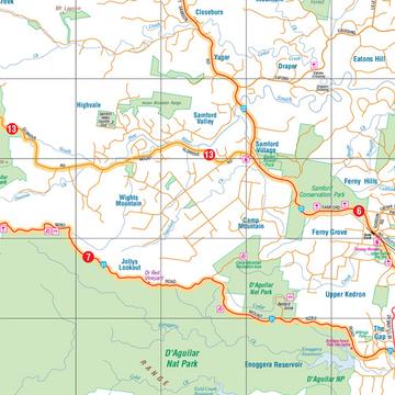 Hema Australia Motorcycle Atlas with 200 Top Rides. Close up map